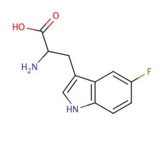 5-Fluoro-D,L-tryptophan (CAS 154-08-5) - chemical structure image