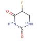 5-Fluorodihydropyrimidine-2,4-dione-13C,15N2 (CAS 1189492-99-6) - chemical structure image
