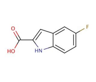 5-Fluoroindole-2-carboxylic acid (CAS 399-76-8) - chemical structure image