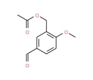 5-Formyl-2-methoxybenzyl acetate - chemical structure image