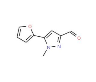 5-(Fur-2-yl)-1-methyl-1H-pyrazole-3-carboxaldehyde (CAS 876728-40-4) - chemical structure image