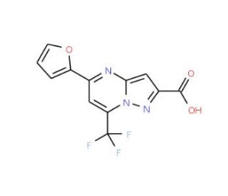 5-Furan-2-yl-7-trifluoromethyl-pyrazolo[1,5-a]pyrimidine-2-carboxylic acid - chemical structure image
