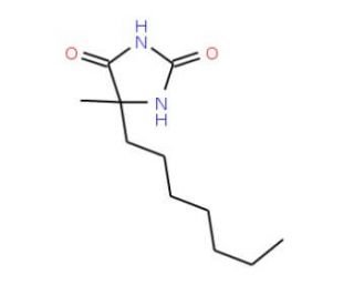 5-Heptyl-5-methyl-imidazolidine-2,4-dione - chemical structure image