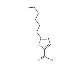 5-Hexyl-2-thiophenecarboxylic acid (CAS 90619-86-6) - chemical structure image