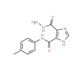 5-Hydrazinocarbonyl-1H-imidazole-4-carboxylic acid p-tolylamide (CAS 89562-41-4) - chemical structure image