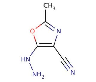 5-hydrazinyl-2-methyl-1,3-oxazole-4-carbonitrile - chemical structure image