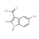 5-Hydroxy-1,2-dimethyl-1H-indole-3-carboxylic acid (CAS 25888-01-1) - chemical structure image