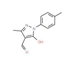 5-hydroxy-3-methyl-1-(4-methylphenyl)-1H-pyrazole-4-carbaldehyde - chemical structure image