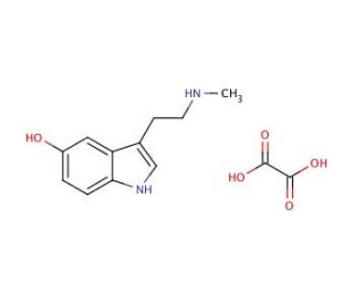 5-Hydroxy-N&omega;-methyltryptamine oxalate (CAS 15558-50-6) - chemical structure image