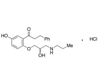 5-Hydroxy Propafenone Hydrochloride (CAS 86384-10-3) - chemical structure image