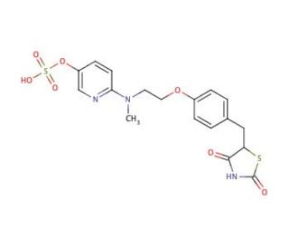 5-Hydroxy Rosiglitazone Sulfate (CAS 288853-63-4) - chemical structure image