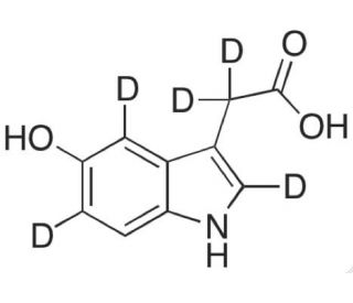 5-Hydroxyindole-3-acetic acid-D5 (CAS 1219802-93-3) - chemical structure image