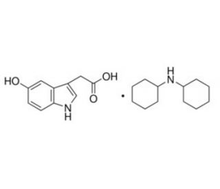 5-Hydroxyindole-3-acetic acid (dicyclohexylammonium) salt (CAS 66866-39-5) - chemical structure image