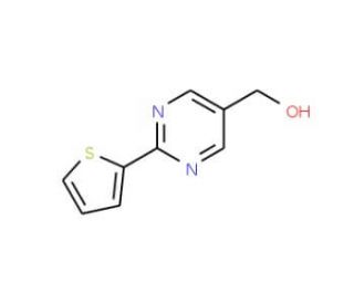 5-(Hydroxymethyl)-2-thien-2-ylpyrimidine (CAS 921939-13-1) - chemical structure image