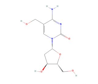 5-(Hydroxymethyl)-2&prime;-deoxycytidine (CAS 7226-77-9) - chemical structure image