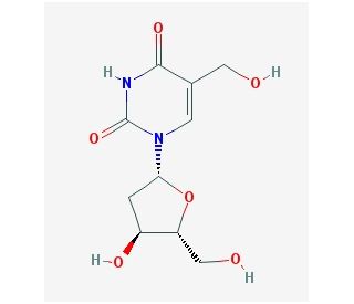 5-Hydroxymethyl-2&prime;-deoxyuridine (CAS 5116-24-5) - chemical structure image