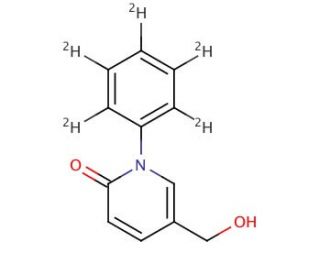 5-Hydroxymethyl-N-phenyl-2-1H-pyridone-d5 (CAS 1020719-52-1) - chemical structure image