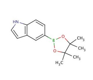 5-Indoleboronic acid pinacol ester (CAS 269410-24-4) - chemical structure image