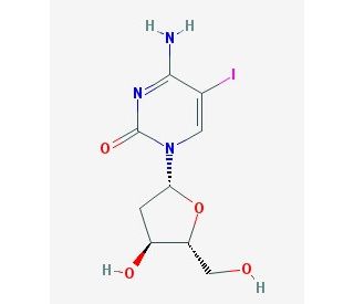 5-Iodo-2′-deoxycytidine (CAS 611-53-0) - chemical structure image