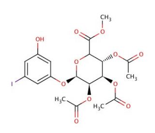 5-Iodoresorcinol-2&prime;,3&prime;,4&prime;-tri-O-acetyl-&beta;-D-glucuronide Methyl Ester (CAS 490028-20-1) - chemical structure image