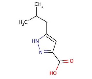 5-Isobutyl-1H-pyrazole-3-carboxylic Acid - chemical structure image