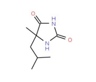 5-isobutyl-5-methylimidazolidine-2,4-dione (CAS 27886-67-5) - chemical structure image