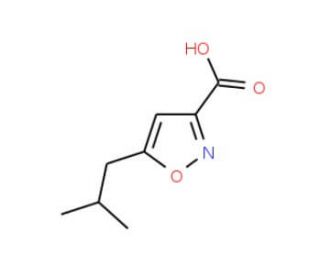 5-Isobutyl-isoxazole-3-carboxylic acid - chemical structure image