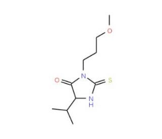 5-Isopropyl-3-(3-methoxy-propyl)-2-thioxo-imidazolidin-4-one - chemical structure image