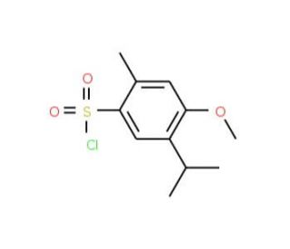 5-Isopropyl-4-methoxy-2-methyl-benzenesulfonyl chloride (CAS 889939-83-7) - chemical structure image