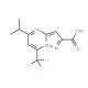 5-Isopropyl-7-trifluoromethyl-pyrazolo-[1,5-a]pyrimidine-2-carboxylic acid (CAS 436088-49-2) - chemical structure image