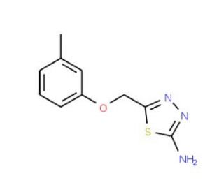 5-m-Tolyloxymethyl-[1,3,4]thiadiazol-2-ylamine - chemical structure image