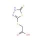 [(5-mercapto-1,3,4-thiadiazol-2-yl)thio]acetic acid (CAS 53723-88-9) - chemical structure image