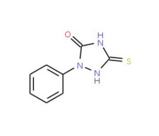 5-mercapto-2-phenyl-1,2-dihydro-3H-1,2,4-triazol-3-one - chemical structure image