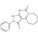5-Mercapto-2-phenyl-2,6,7,8,9,10-hexahydro-2,3,4,5a-tetraaza-cyclohepta[e]inden-1-one - chemical structure image