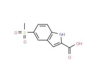 5-Methanesulfonyl-1H-indole-2-carboxylic acid (CAS 367501-41-5) - chemical structure image