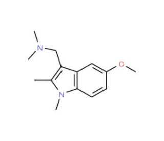 [(5-Methoxy-1,2-dimethyl-1H-indol-3-yl)methyl]-dimethylamine - chemical structure image