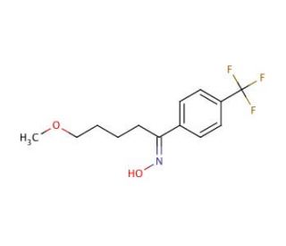 5-Methoxy-1-[4-(trifluoromethyl)phenyl]-1-pentanone Oxime (CAS 61747-22-6) - chemical structure image