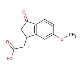 5-Methoxy-1-indanone-3-acetic acid (CAS 24467-92-3) - chemical structure image