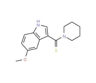 (5-Methoxy-1H-indol-3-yl)(piperidino)methanethione - chemical structure image
