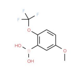 5-Methoxy-2-(trifluoromethoxy)phenylboronic acid (CAS 1079402-25-7) - chemical structure image