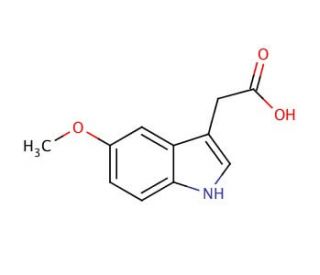 5-Methoxy-3-indoleacetic acid (CAS 3471-31-6) - chemical structure image