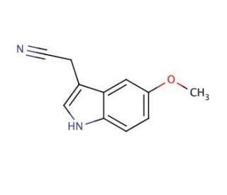 5-Methoxy-3-indolylacetonitrile (CAS 2436-17-1) - chemical structure image
