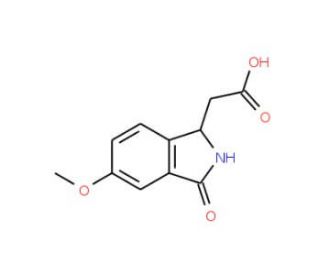 (5-Methoxy-3-oxo-2,3-dihydro-1H-isoindol-1-yl)acetic acid - chemical structure image