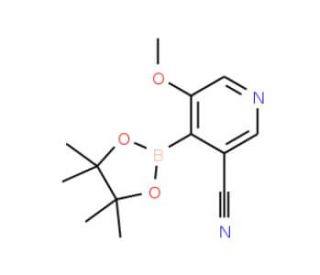 5-Methoxy-4-(4,4,5,5-tetramethyl-1,3,2-dioxaborolan-2-yl)nicotinonitrile (CAS 1247726-68-6) - chemical structure image