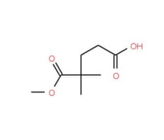 5-Methoxy-4,4-dimethyl-5-oxopentanoic acid (CAS 2840-71-3) - chemical structure image