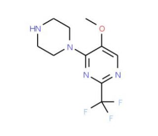 5-Methoxy-4-piperazino-2-(trifluoromethyl)-pyrimidine - chemical structure image