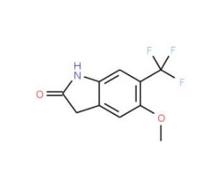5-Methoxy-6-(trifluoromethyl)-1,3-dihydro-2H-indol-2-one - chemical structure image