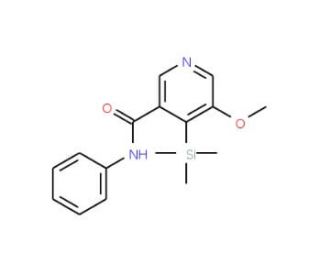 5-Methoxy-N-phenyl-4-(trimethylsilyl)nicotinamide (CAS 1105675-62-4) - chemical structure image