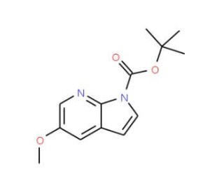 5-Methoxy-pyrrolo[2,3-b]pyridine-1-carboxylic acid tert-butyl ester (CAS 928653-83-2) - chemical structure image