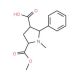 5-(Methoxycarbonyl)-1-methyl-2-phenyl-3-pyrrolidinecarboxylic acid - chemical structure image